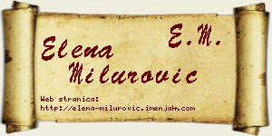 Elena Milurović vizit kartica